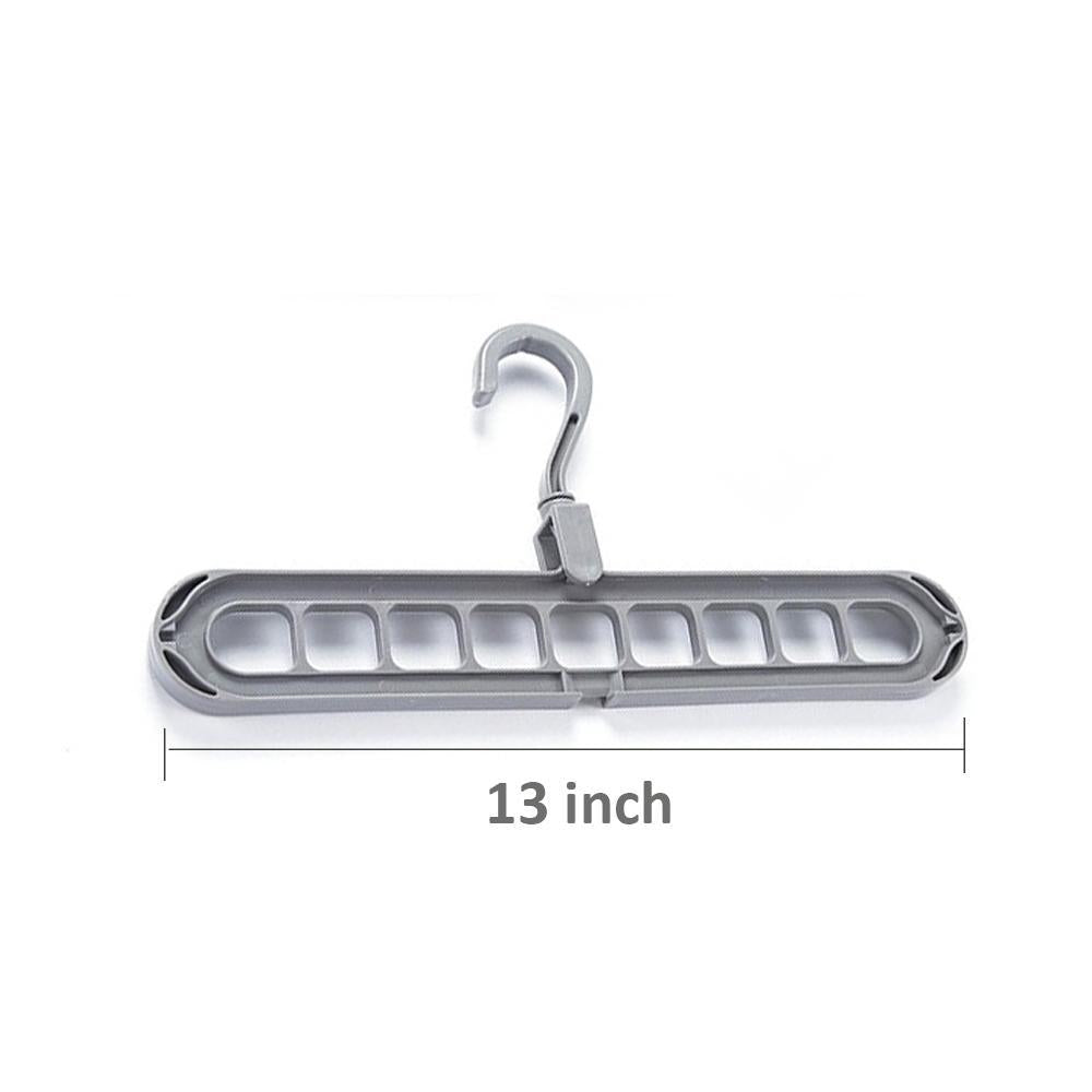 9 Hole Plastic Hanger Hanging hook Indoor Wardrobe Clothes Organization (X352)