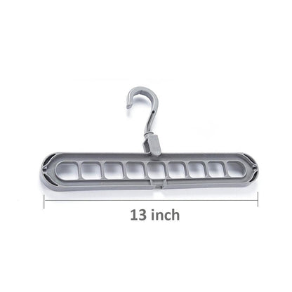 9 Hole Plastic Hanger Hanging hook Indoor Wardrobe Clothes Organization (X352)