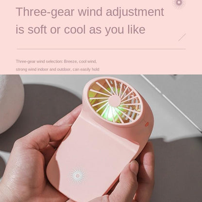 MKK-38-Portable Mobile Phone Holder Fan  Personal Fan Multi- Function Fan Handheld Charging Fan (Battery Not Include)