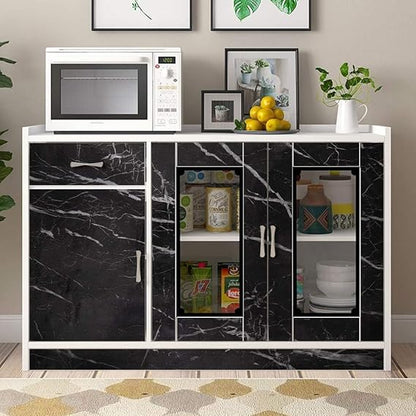 BLACK MARBLE FOIL PAPER (YS+X164)