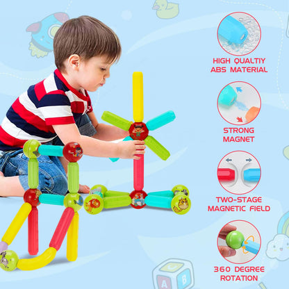 Magnetic Blocks Tiles - 36Pcs (5-X178)