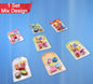 Colorful and stylish erasers set for children, mixed designs.