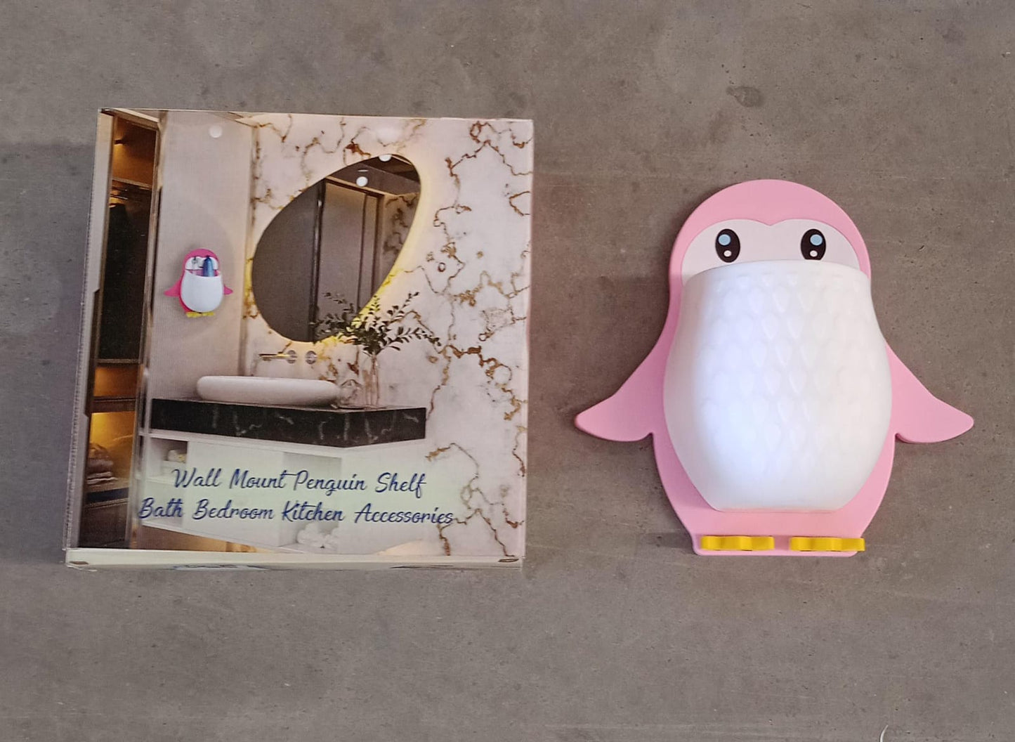 Penguin Storage Box, Adhesive Remote Case, Electric Toothbrushes Holder, (X355)