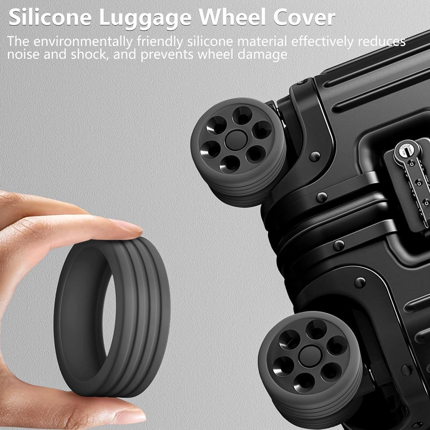 Silicone Trolley Wheel Cover for Chair, Suit case, Table (PACK OF 8 PCS) ((C7)-5-X177)