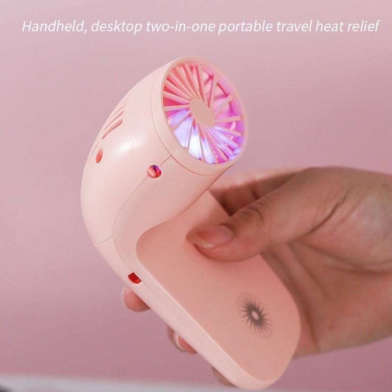 MKK-38-Portable Mobile Phone Holder Fan  Personal Fan Multi- Function Fan Handheld Charging Fan (Battery Not Include)