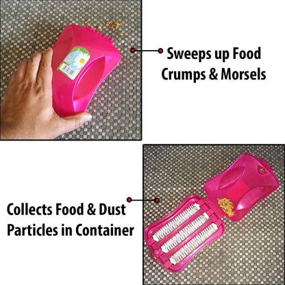 Plastic Handheld Carpet Roller Brush Cleaning with Dust Crumb Collector, Wet, and Dry Brush (X812)