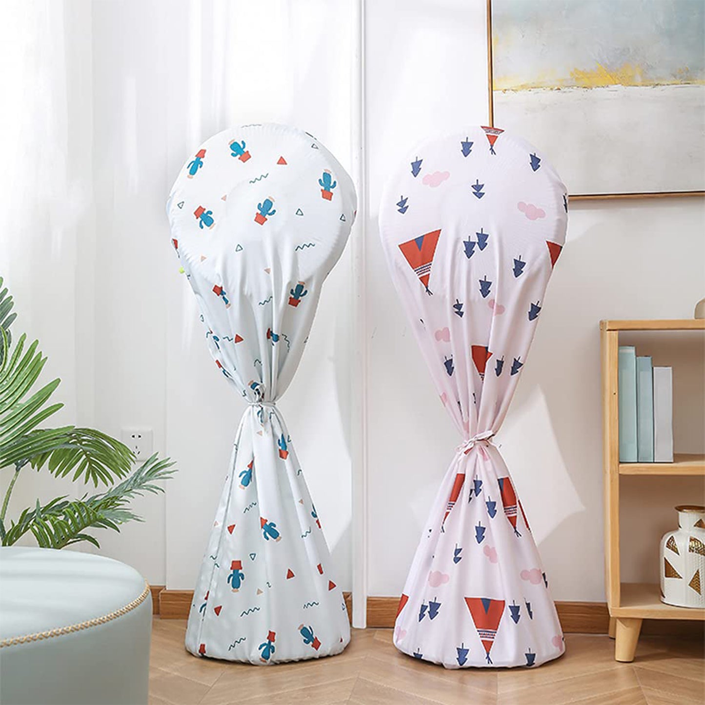 Decorative Dustproof And Waterproof Table Fan Cover  Useful When The Fan Is Not In Use (Mix Design  Size) (X1049)