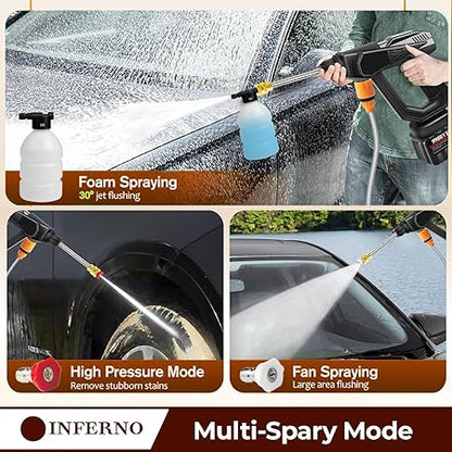 Wireless High Pressure Water Spray Gun Single Battery weight(485+) (X878)