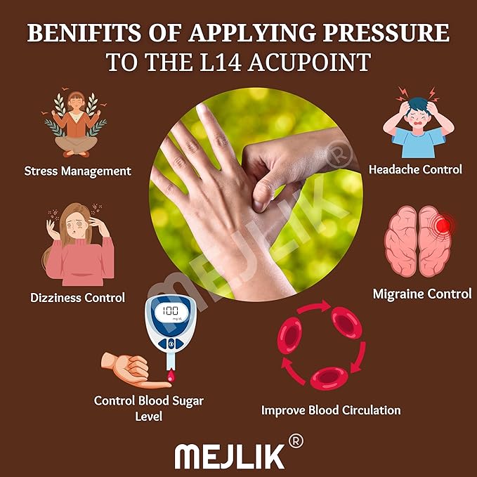 Sugar Control LI4 Acupressure Point Clip, Hand Pressure Massage Clip (1 Pc / Mix Color / With Color Box)(X201)
