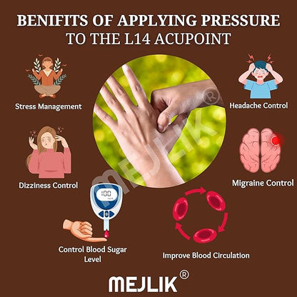 Sugar Control LI4 Acupressure Point Clip, Hand Pressure Massage Clip (1 Pc / Mix Color / With Color Box)(X201)
