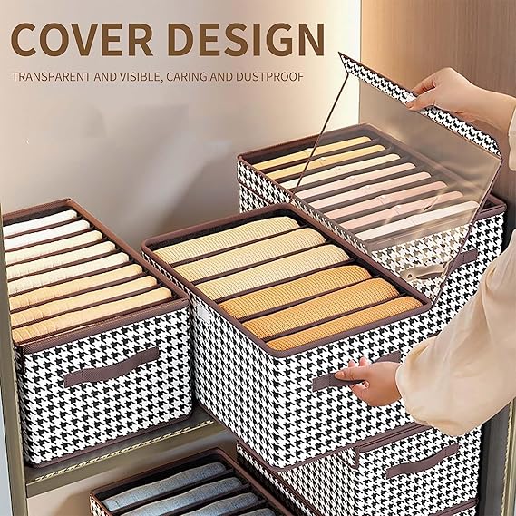 9 GRID CANVAS CLOTH ORGANIZER WITH LID AND GRID (X1093)