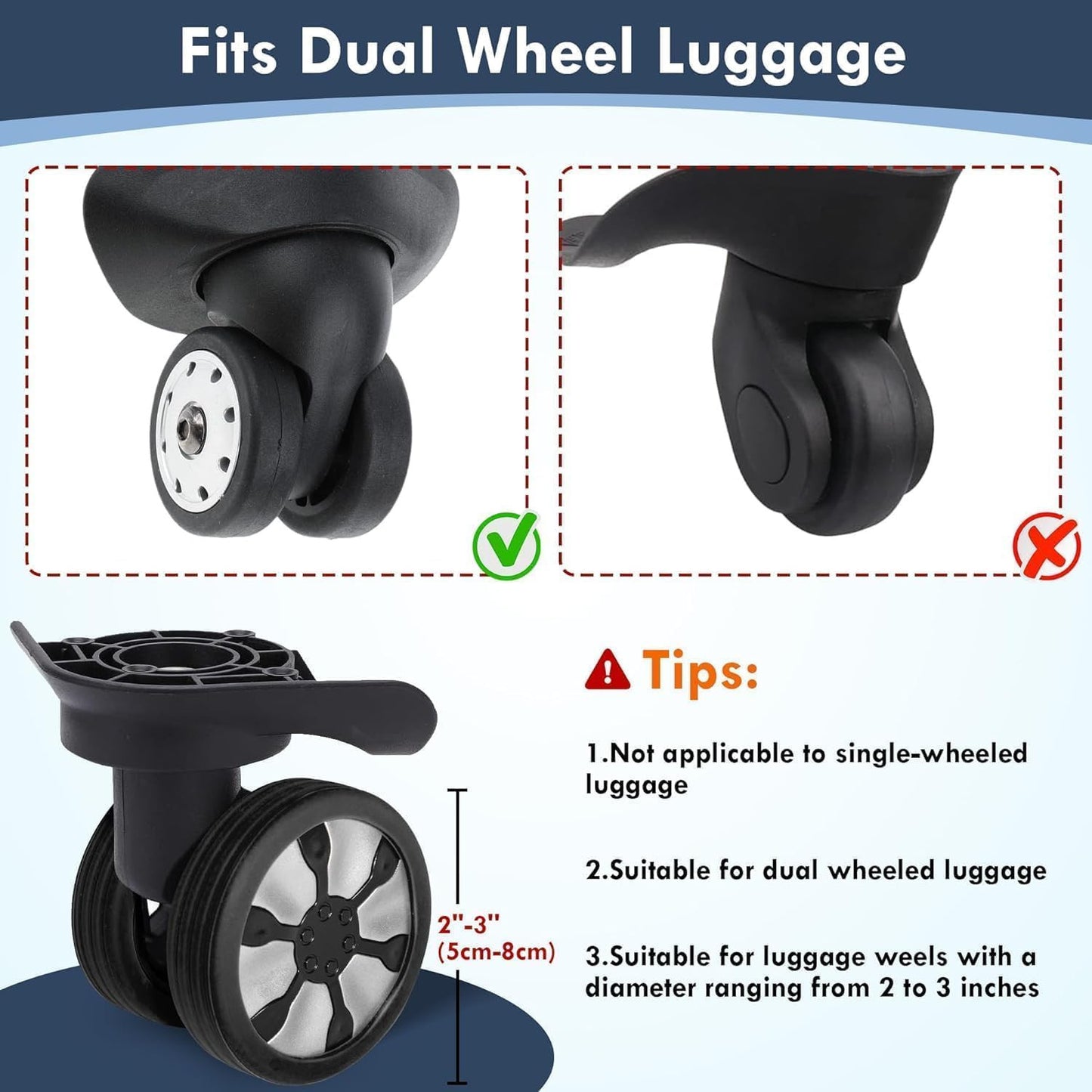 Silicone Trolley Wheel Cover for Chair, Suit case, Table (PACK OF 8 PCS) ((C7)-5-X177)