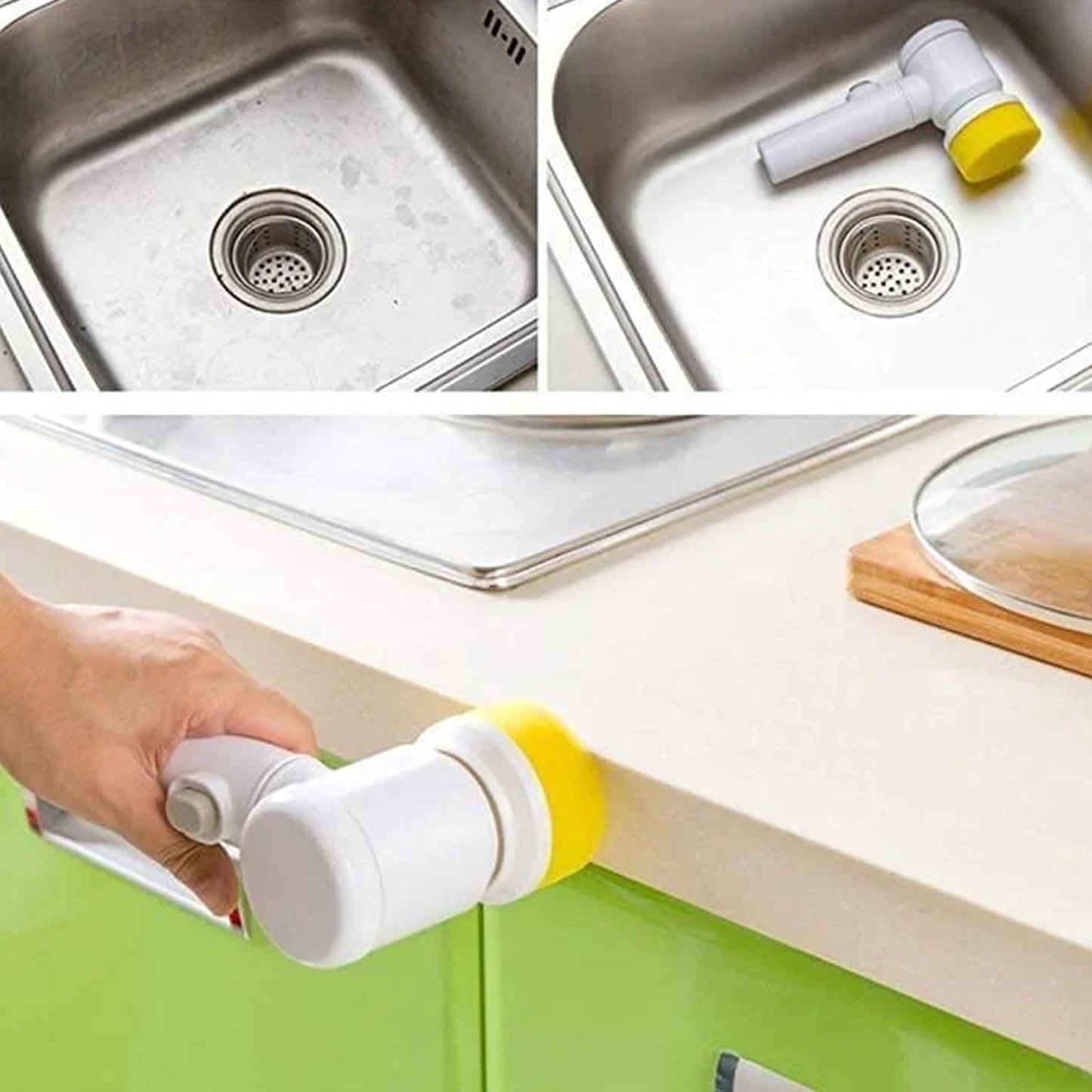 5in1 Home Kitchen Electric Cleaning Brush, Electric Spin Scrubber (X971)
