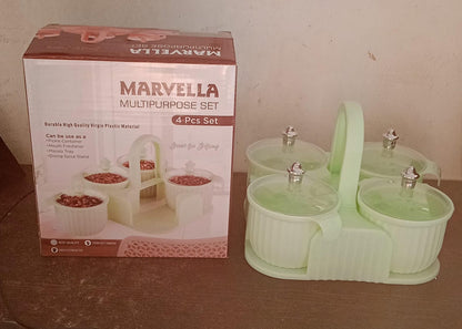 Multipurpose Plastic Storage Container Set: Kitchen Jars, Spices, Cookies (X720)