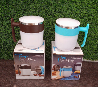 Stainless Steel Lid Cover Hot Coffee/Tea Mug Hot Insulated(1 Pc ) (X453)