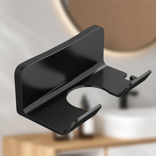 Hair Dryer Holder Wall Mounted Space Plastic Drill Blow Dryer Organizer Rack For Hair Tool Bedroom Bathroom (X1026)