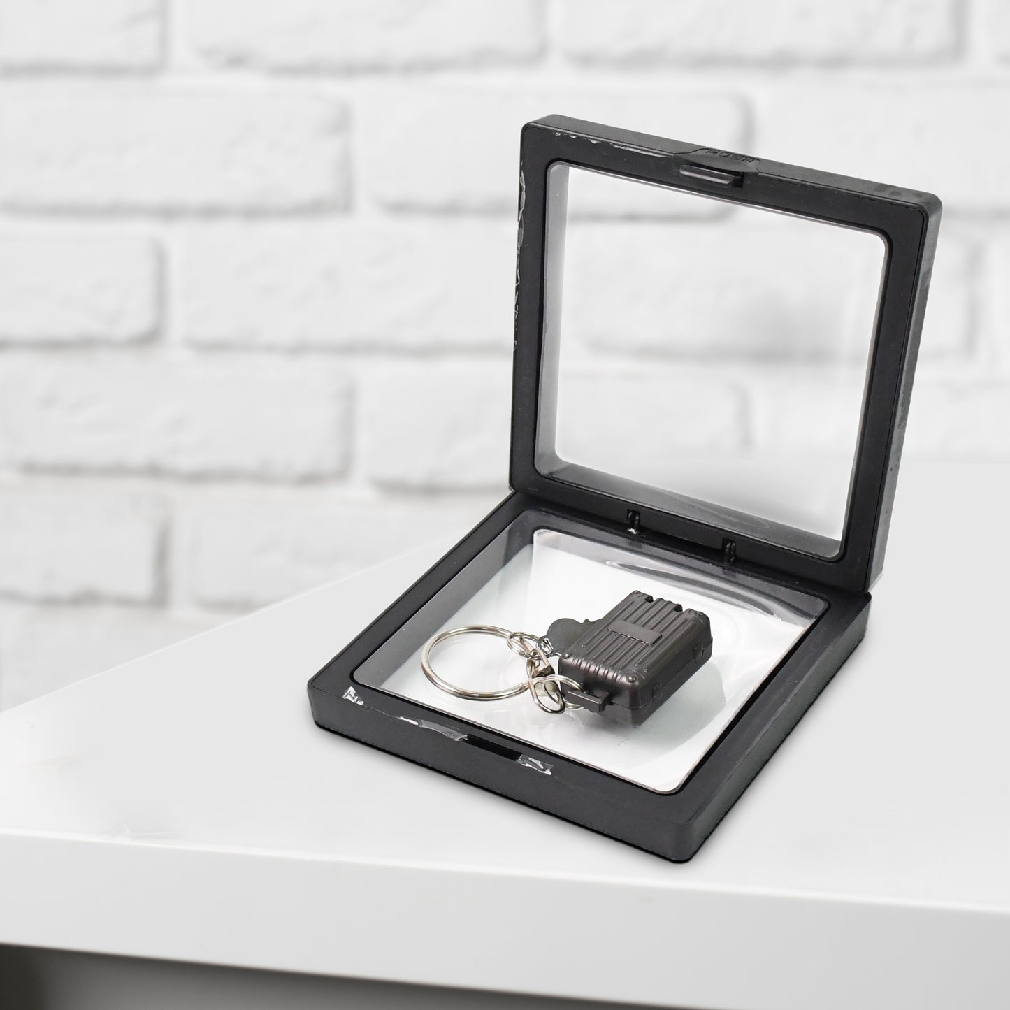 Suitcase Shape Nail Clipper Keychain With Key  3d Floating Frame Display Case (1 Set) (x953)