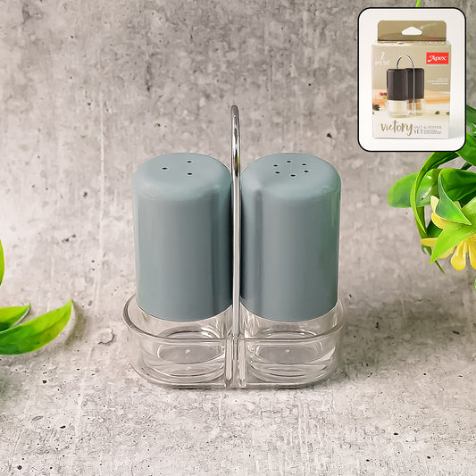 Apex Victory Salt  Pepper Dispenser Set  2 Pcs Acrylic Seasoning Shaker (X1101)