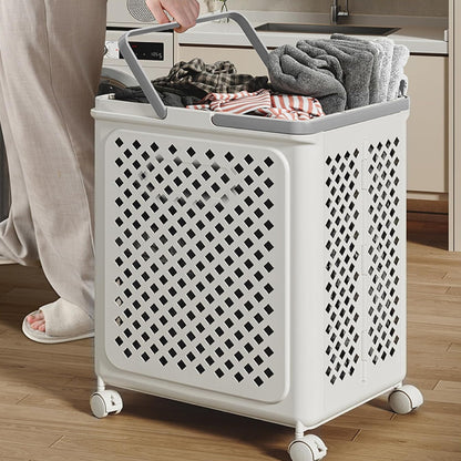 Large Foldable Laundry Basket With Wheels