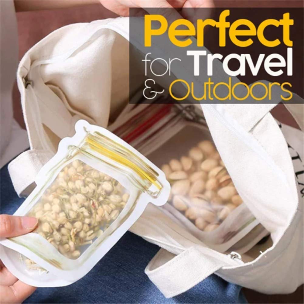 3PC SET TRANSPARENT JAR SHAPED STAND - UP POUCH WITH ZIPPER (C9-1/5-X186)