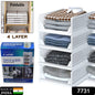 7731 Clothes Organizer 4 Layer Drawer For Wardrobe Cupboard Organizer For Clothes Foldable And Stackable Closet Organizer Drawer Organizer For Clothes Multi Purpose Plastic Drawer