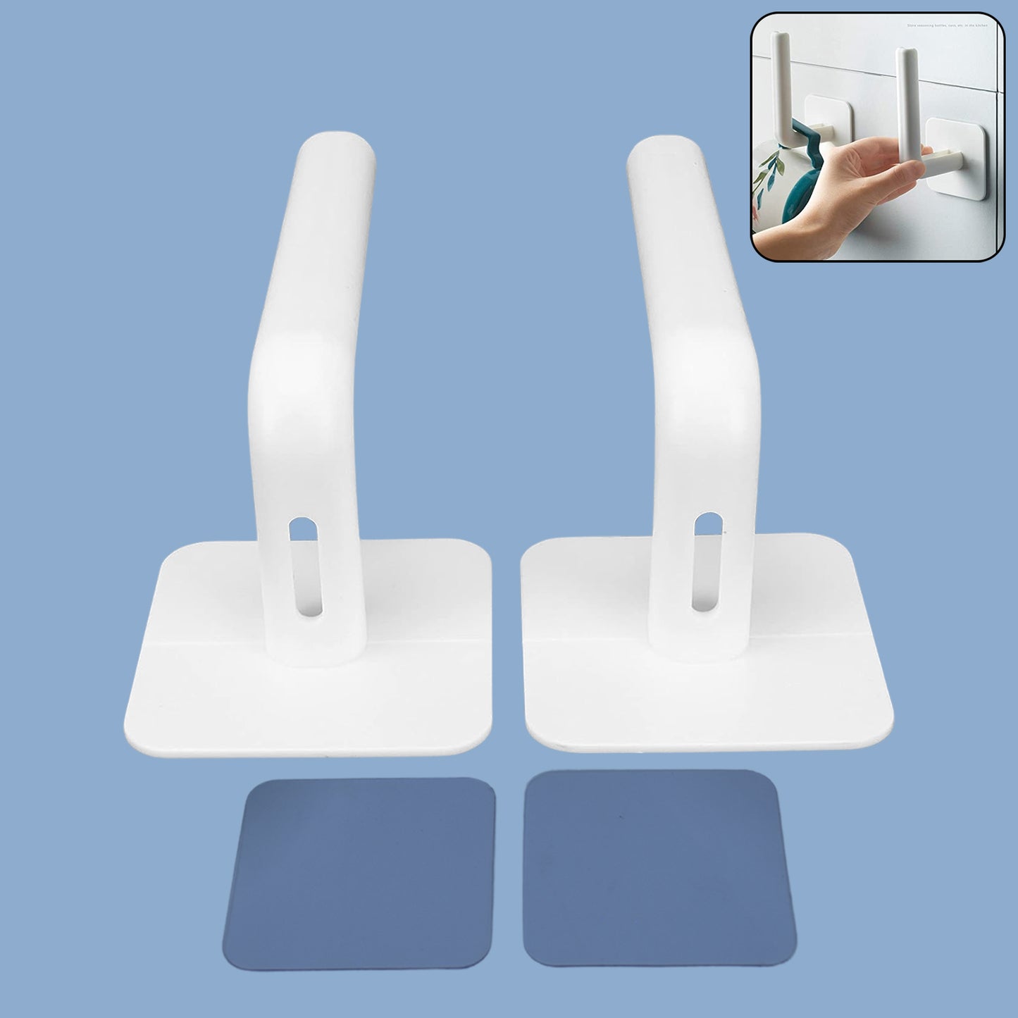 Multipurpose Shelf Organizer Hanging Storage Rack (2 Pc Set With 2 Adhesive Hook) (X915)