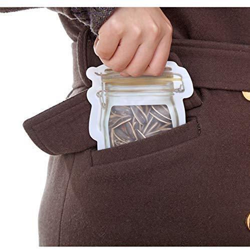 3PC SET TRANSPARENT JAR SHAPED STAND - UP POUCH WITH ZIPPER (C9-1/5-X186)