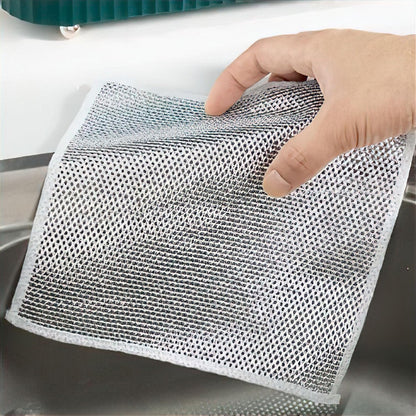 One-sided Multipurpose Microfiber Cloths Scrubber (1 Pc  20x20 Cm) (X428)