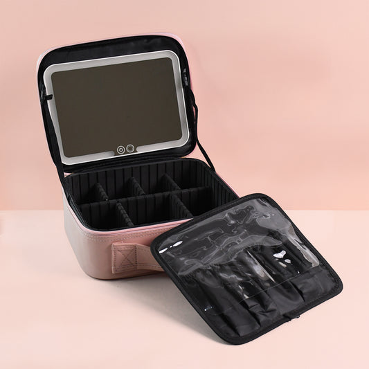 Led Light Mirror Makeup Organizer Box | 1Pc | x3024