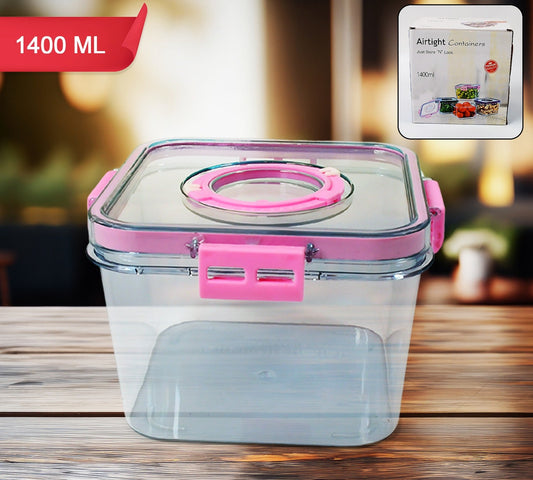 High Quality Plastic Food Storage Container Clear Washable Refrigerator Food Box Food Container Fruit Box Container With Lid (1400 Ml)