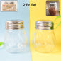 Apex Oregano  Chilli Flakes Dispenser Set  2 Pcs Glass Spice Shaker With Stainless Steel Lid