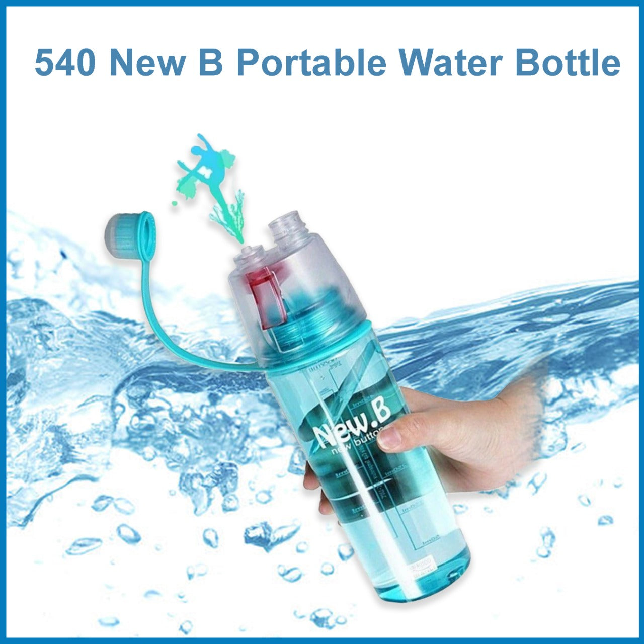 SPORTS SPRAY WATER BOTTLE (1PCS)
