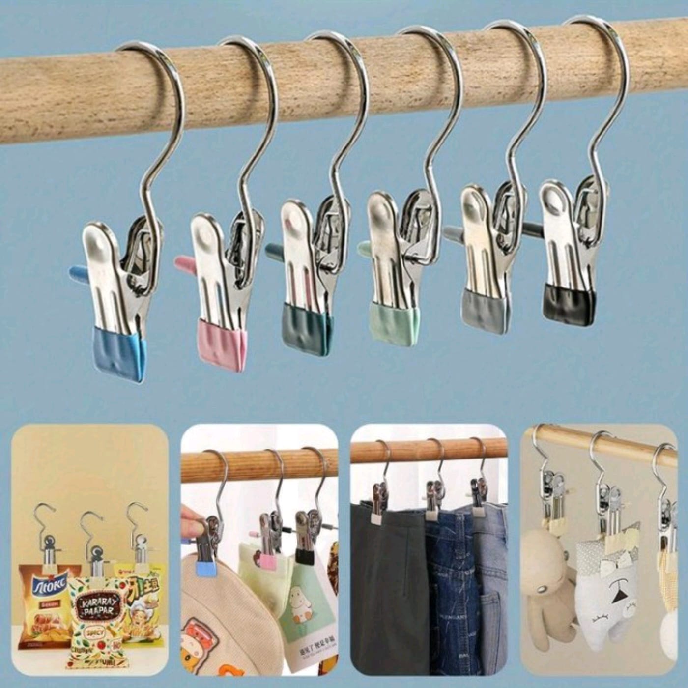 SS MULTIFUNCTION CLAMP HANGER (PACK OF 3 PCS) (YS+X136)
