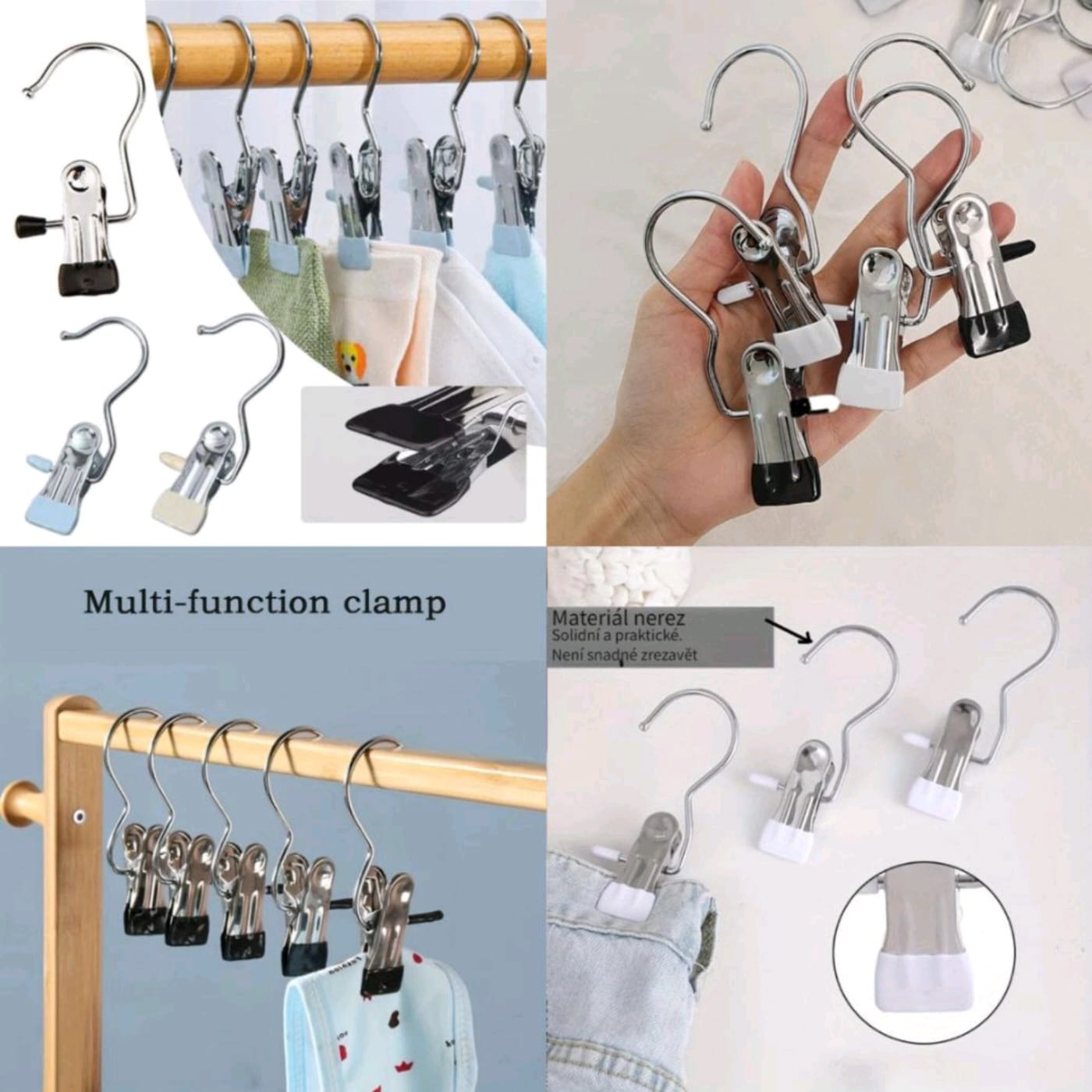 SS MULTIFUNCTION CLAMP HANGER (PACK OF 3 PCS) (YS+X136)