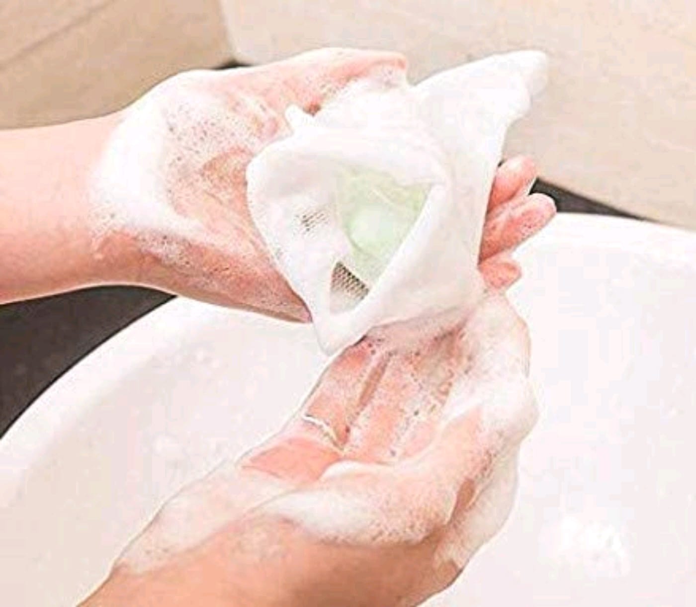 Double Layer Soap Mesh Bag ( 2pcs ) (14*09*) (YS+X155)