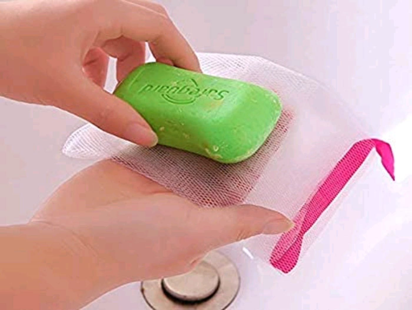 Double Layer Soap Mesh Bag ( 2pcs ) (14*09*) (YS+X155)
