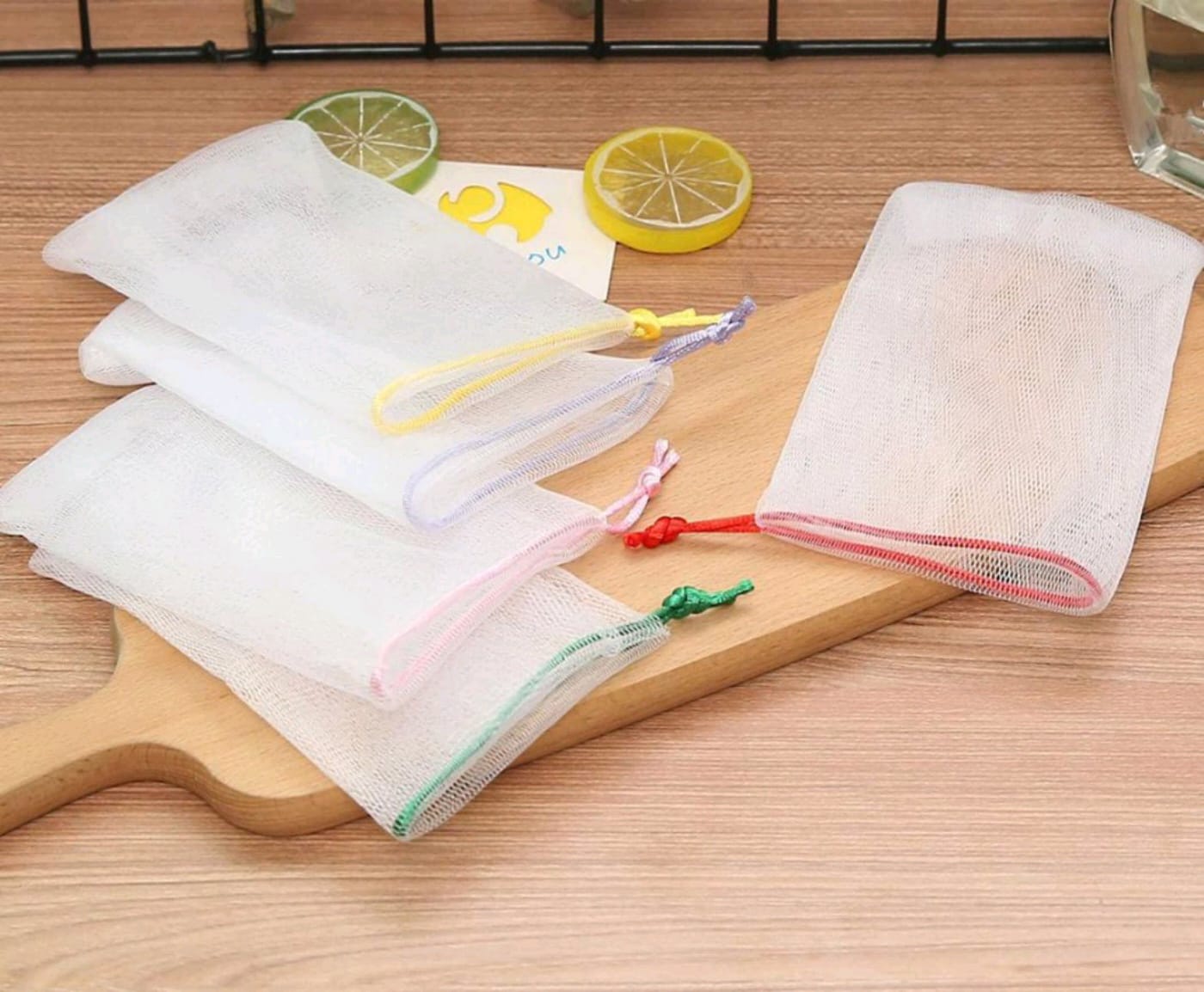 Double Layer Soap Mesh Bag ( 2pcs ) (14*09*) (YS+X155)