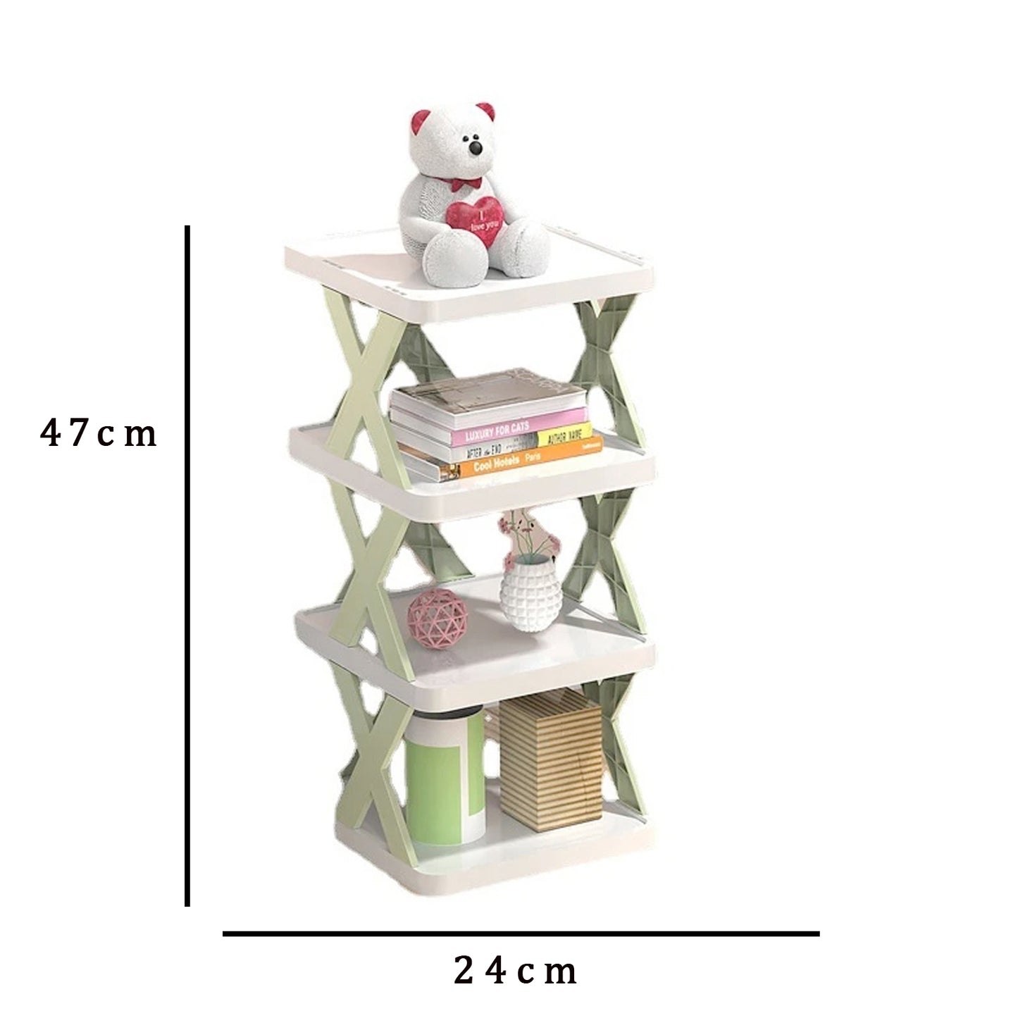 4 Layer Shoes Stand Shoe Tower Rack Suit For Small Spaces Closet Small Entryway  (X272)