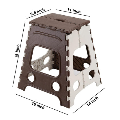 18inch Folding Stool Non Slip Folding Stool - 18 Inch Height - Holds Up To 95 Kg - Great For Kitchen Garden Bathroom Bedroom Adults Kitchen Stepping  (1 Pc 18inch) (X1084)