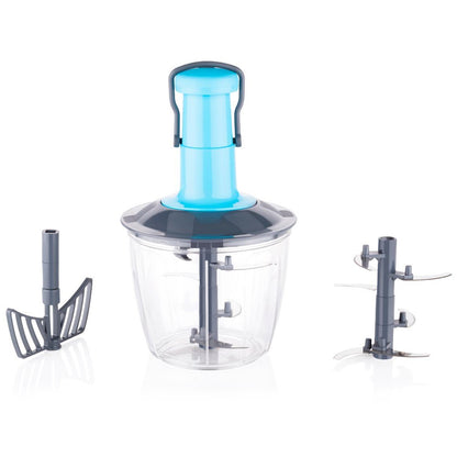 6 Blades Manual Hand-press Vegetable Chopper (1100 Ml) (X663)