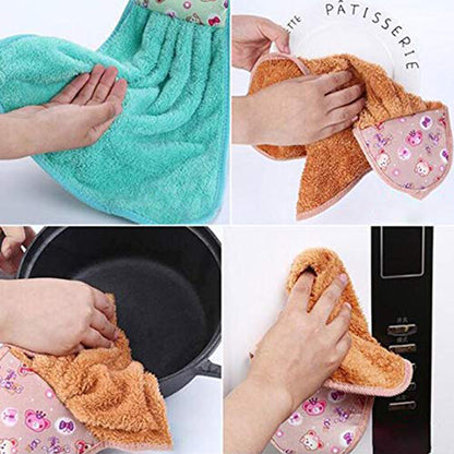 Microfiber Wash Basin Hanging Hand Kitchen Towel( 1pc ) (MKK+X99)