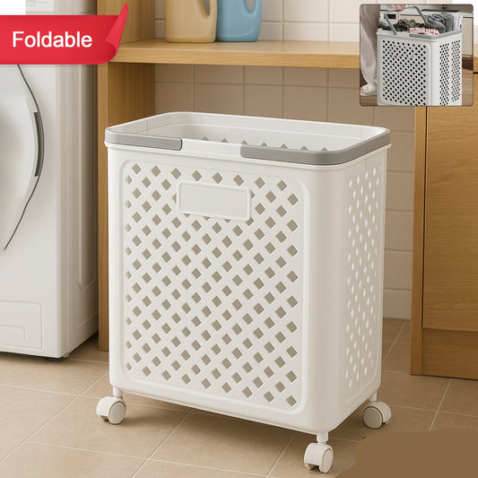 Large Foldable Laundry Basket With Wheels