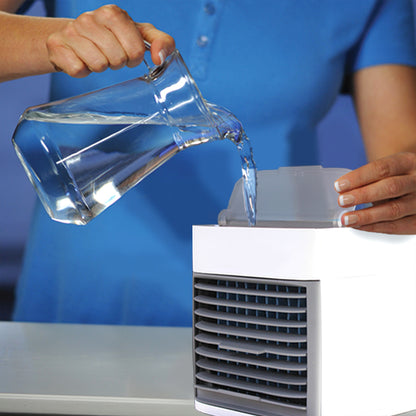 Mini Portable Air Cooler Personal Space Cooler Easy To Fill Water And Mood Led Light And Portable Air Conditioner Device Cool Any Space Like Home Office (X1100)