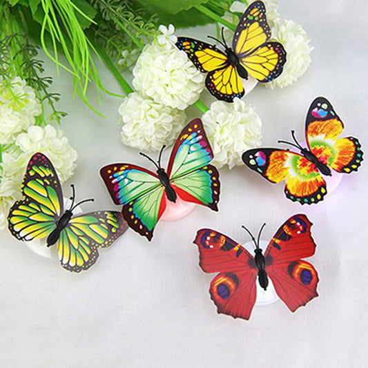 ROOM LOBY DECORATE SATISFYING BUTTERFLY LED NIGHT LAMP (RANDOM DESIGN) (PACK OF 3 PCS)