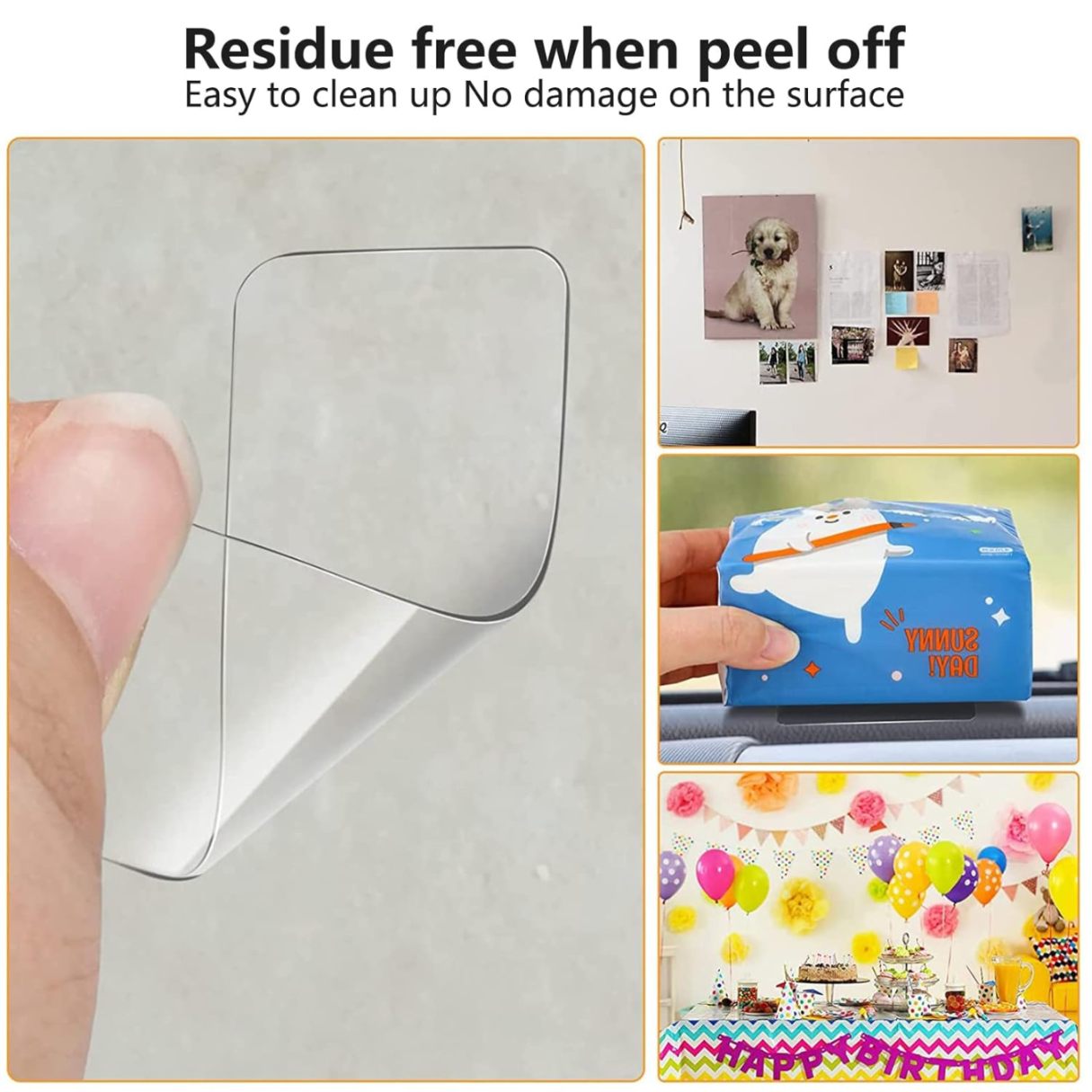 60PCS DOUBLE SIDED TAPE STICKER STRIPS (X938)