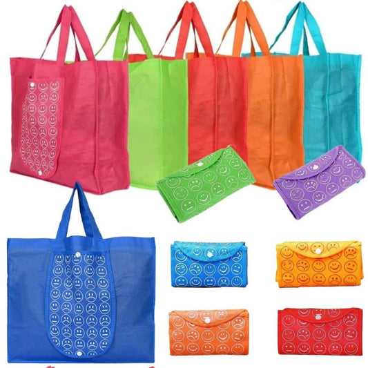 POCKET SIZE FOLDABLE GROCERY SMILE BAG (X491)