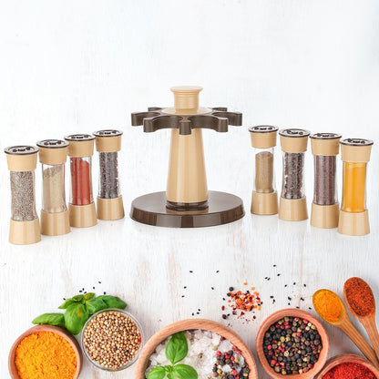 360 Revolving Spice Rack For Kitchen And Dining Table 8 Spice Jars  | x6025 |