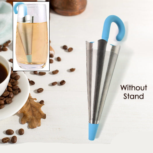 Reusable Cute Umbrella Tea Strainer Without Tray  Stand (1 Pc  Mix Color)
