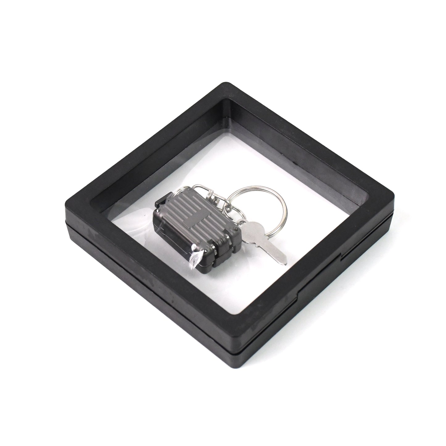 Suitcase Shape Nail Clipper Keychain With Key  3d Floating Frame Display Case (1 Set) (x953)