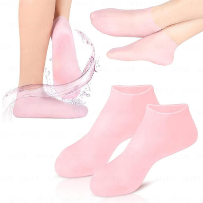 REUSEABLE SILICONE GEL SOCKS FOR CRACKED HEEL (1 PAIR) (X333)